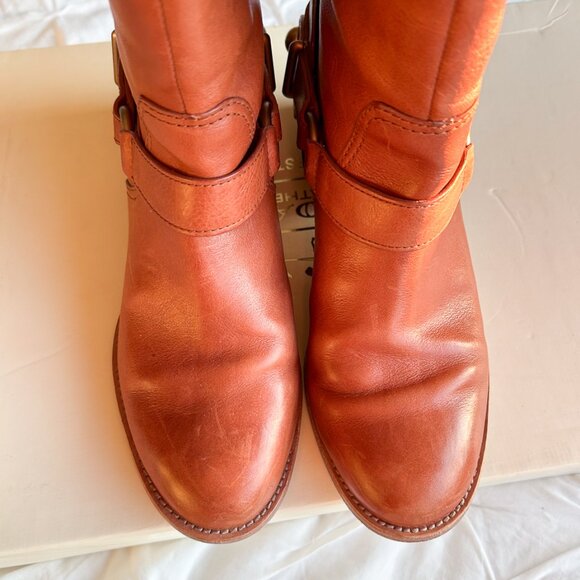 Vintage Coach Natalie Brown Leather Riding Boots - Classic, Sleek, & Preppy S 8 - Picture 10 of 14